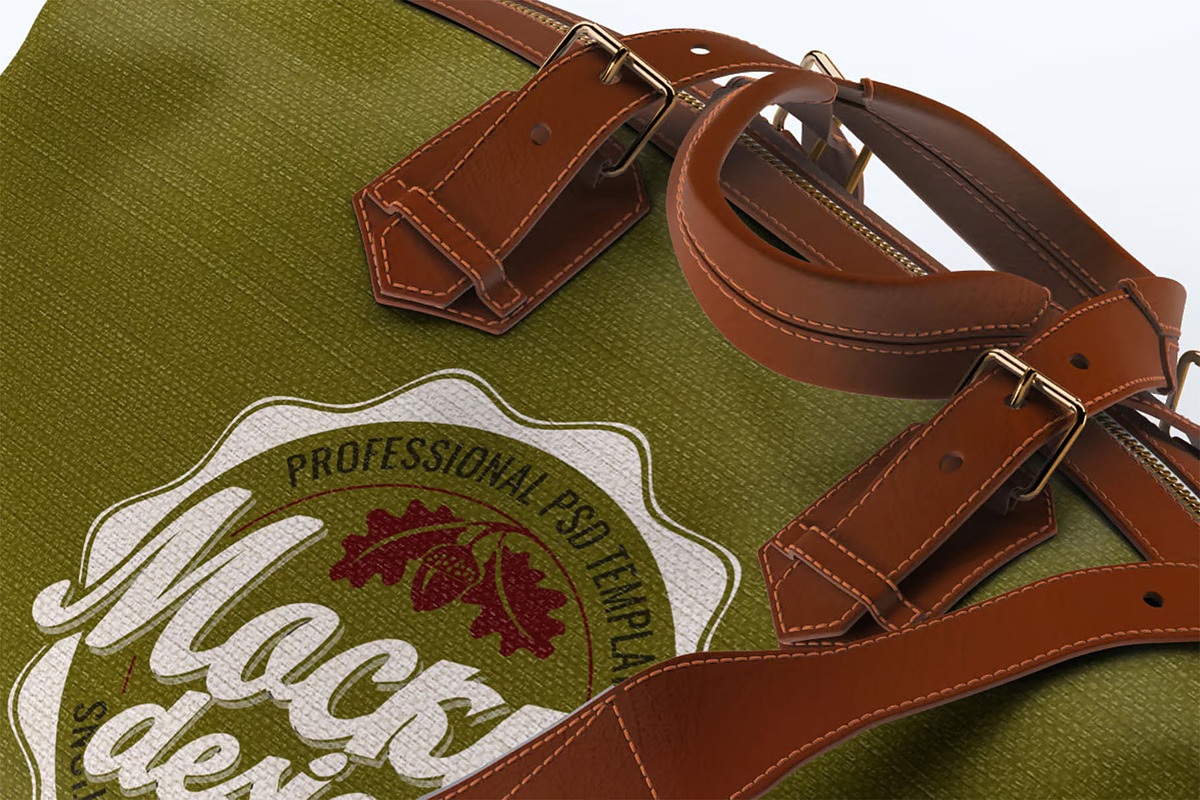 Travel Bag Mock-Up, a Packaging Mockup by DesignRushMarket (Photo 6 of 7)