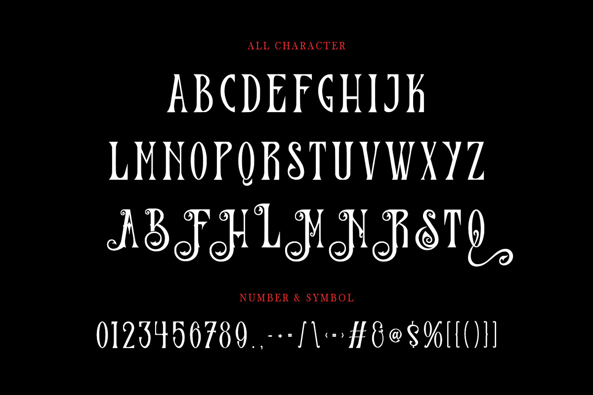 Hallest Blackletter Display Font preview 3