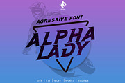 Alpha lady, a Slab Serif Font by iyhulmonsta (Thumbnail 1 of 7)