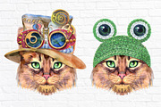 Portraits of Somali cat, an Animal Illustration by Watercolor fantasy (Thumbnail 6 of 6)