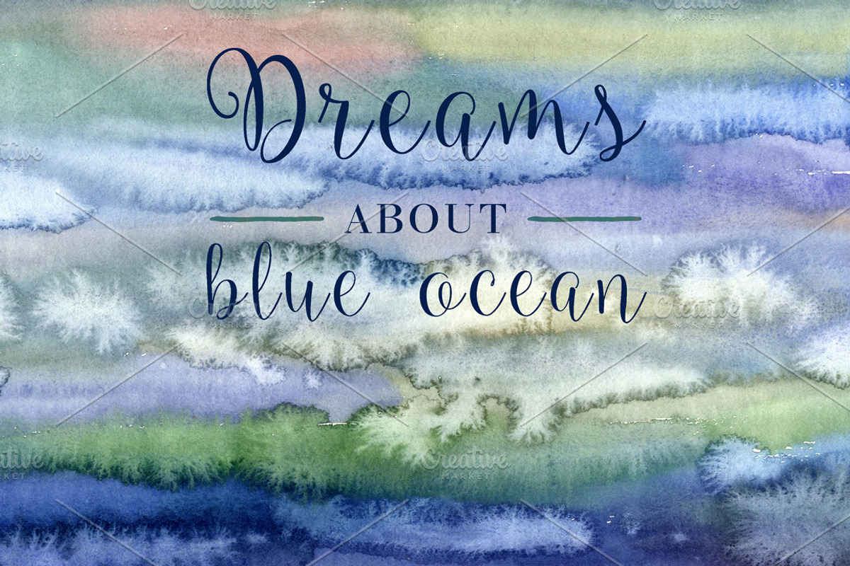 Watercolor beach backgrounds, a Texture Graphic by Inna Vinchenko Designs (Photo 2 of 7)
