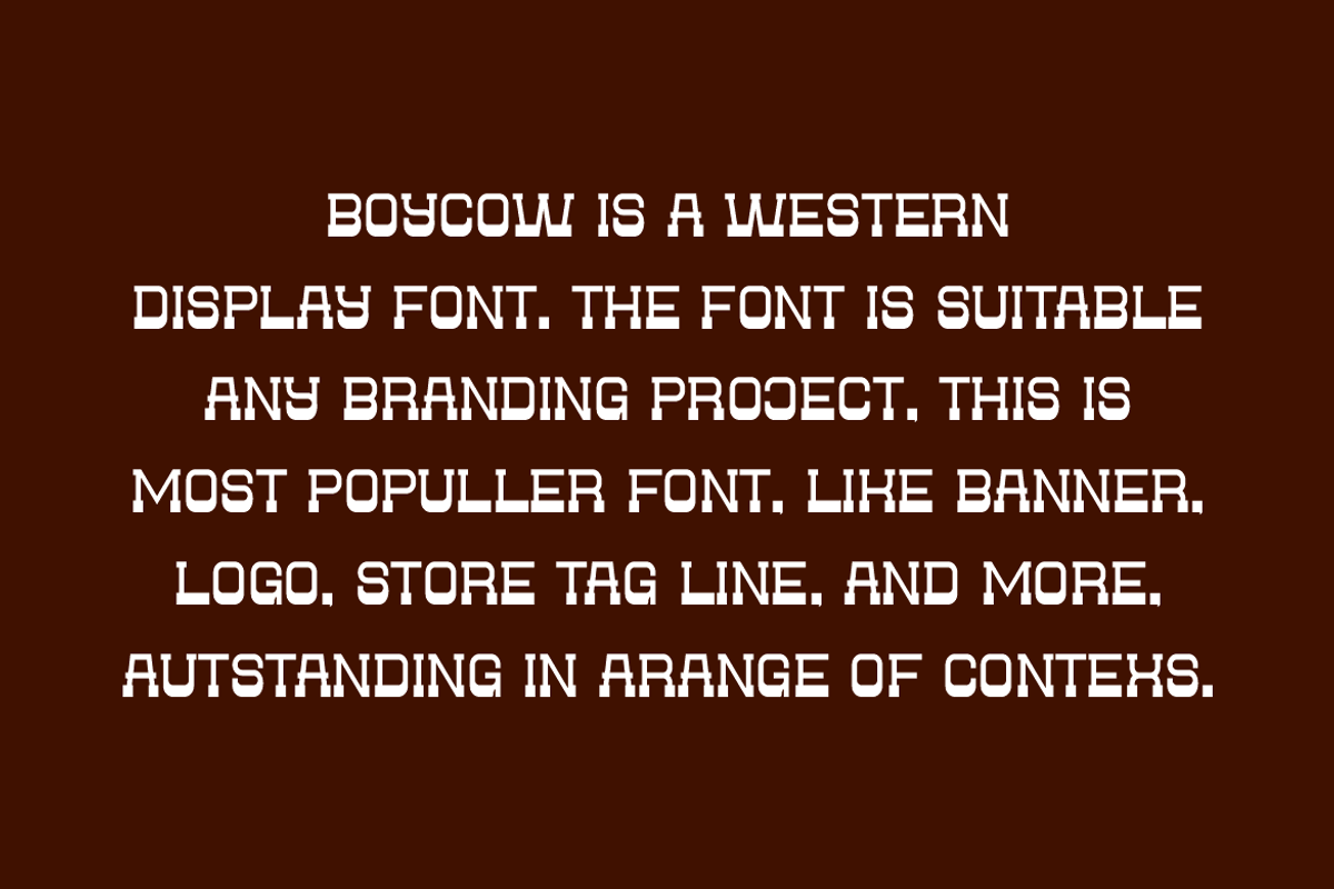 Boycow - Western Font, a Serif Font by QR Design Studio (Photo 4 of 6)