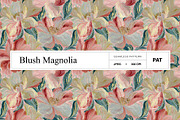 Blush Magnolia Pattern, a Pattern Graphic by saskaratype (Thumbnail 1 of 5)