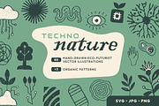 Techno Nature – 80+ Illustration Set, a Decorative Illustration by JuliBelushi (Thumbnail 1 of 9)
