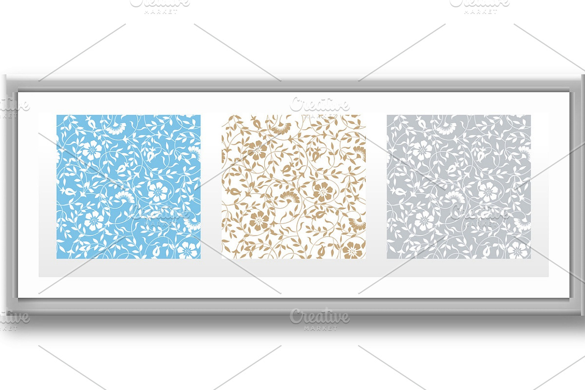 Collection of flower patterns., a Pattern Graphic by RODINA (Photo 3 of 3)