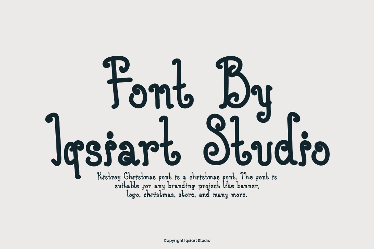 Kistroy Christmas Font, a Handwritten Font by Iqsiart Studio (Photo 2 of 6)