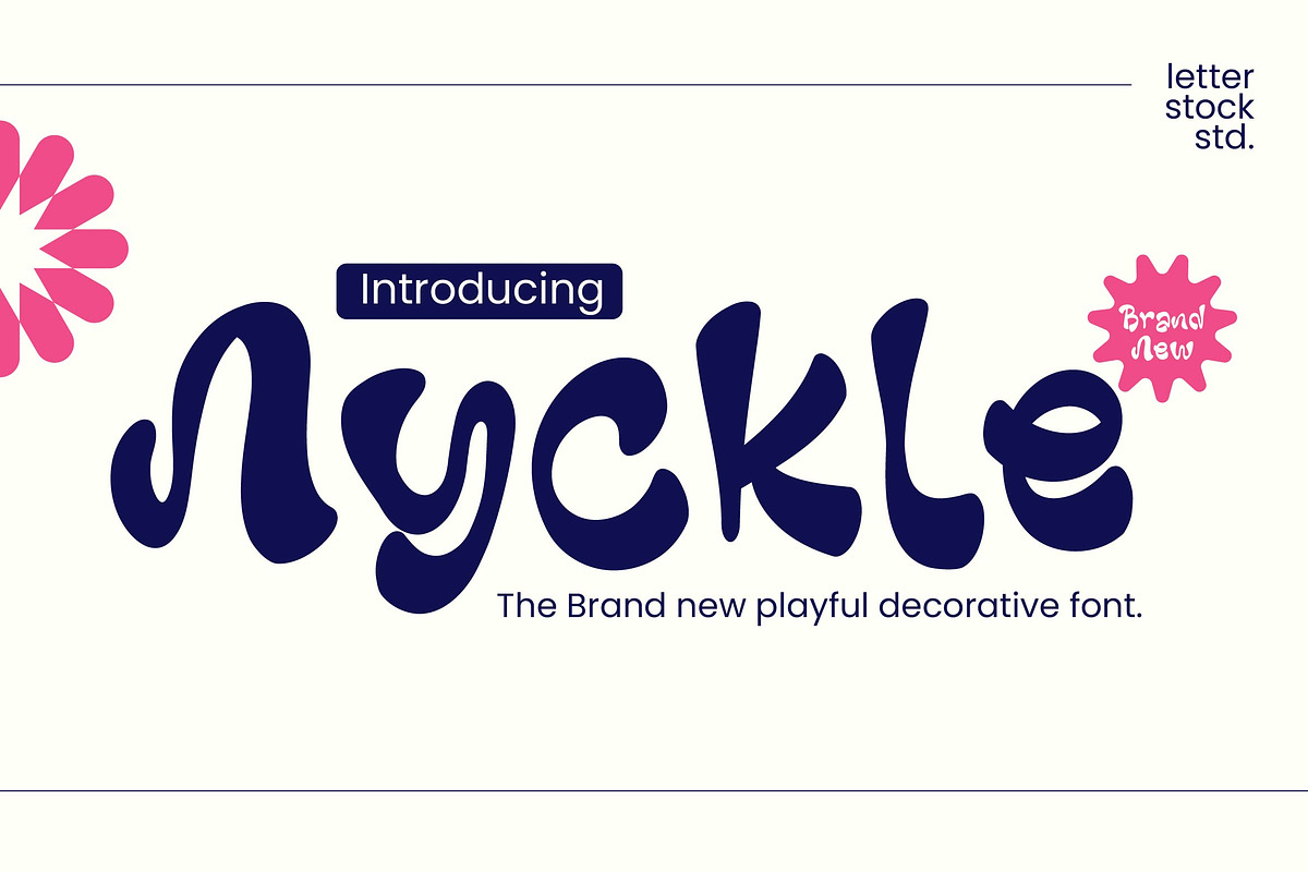 Nyckle - Playful Decorative Font, a Sans Serif Font by LetterStock (Photo 1 of 6)