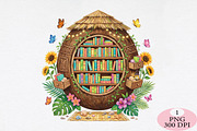 Summer Coconut Library PNG, a Seasonal Illustration by Daily.Designs (Thumbnail 1 of 5)