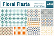 Floral Fiesta Pattern, a Pattern Graphic by MSG Studio (Thumbnail 1 of 11)