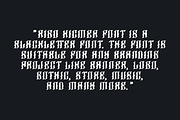 Rigo Kicmer - Old English Font, a Blackletter Font by Iqsiart Studio (Thumbnail 4 of 8)