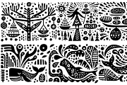 Vintage Flowers Folk Art, a Decorative Illustration by devastd (Thumbnail 21 of 28)