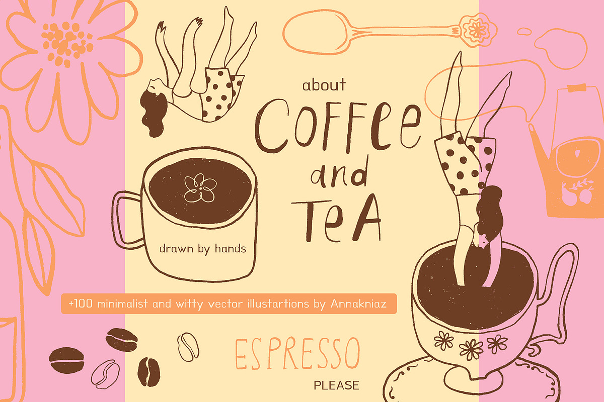 About Coffee and Tea, a Food Illustration by Annakniaz (Photo 1 of 15)