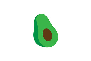 Avocado. Fresh organic vegetable, an Object Illustration by GraphiShop