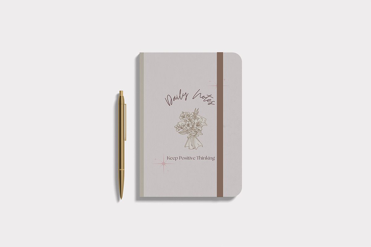 Minimal Notebook Mockup, a Print Template by zuhraabdullah (Photo 4 of 7)