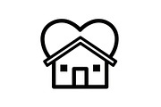 50 Home Love Heart House Icon Set Bu, an Illustration by Gaye Art (Thumbnail 14 of 51)