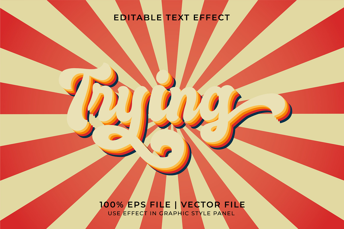 Trying Vintage Text Effect Bundle, a Layer Style Add-On by WM48 Shop (Photo 4 of 10)