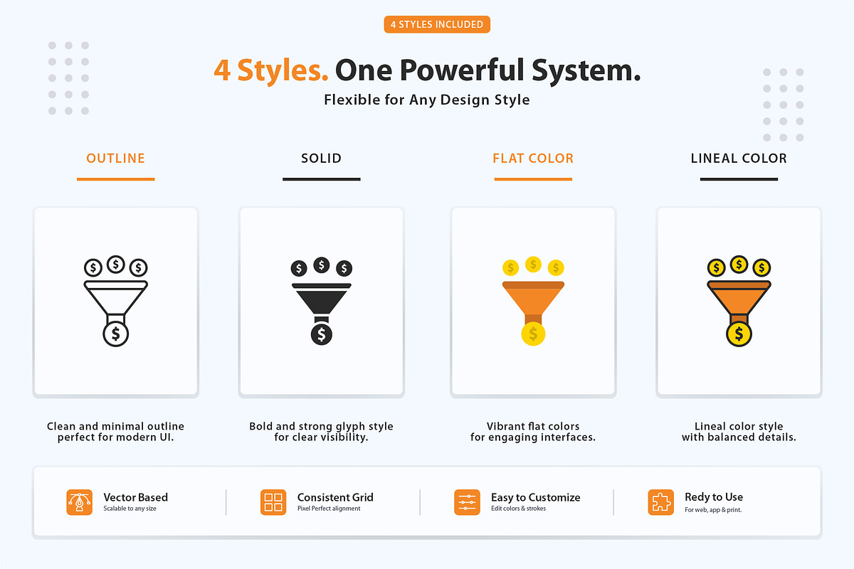 Business Intelligence Icons, an Outline Icon by vexper (Photo 6 of 7)