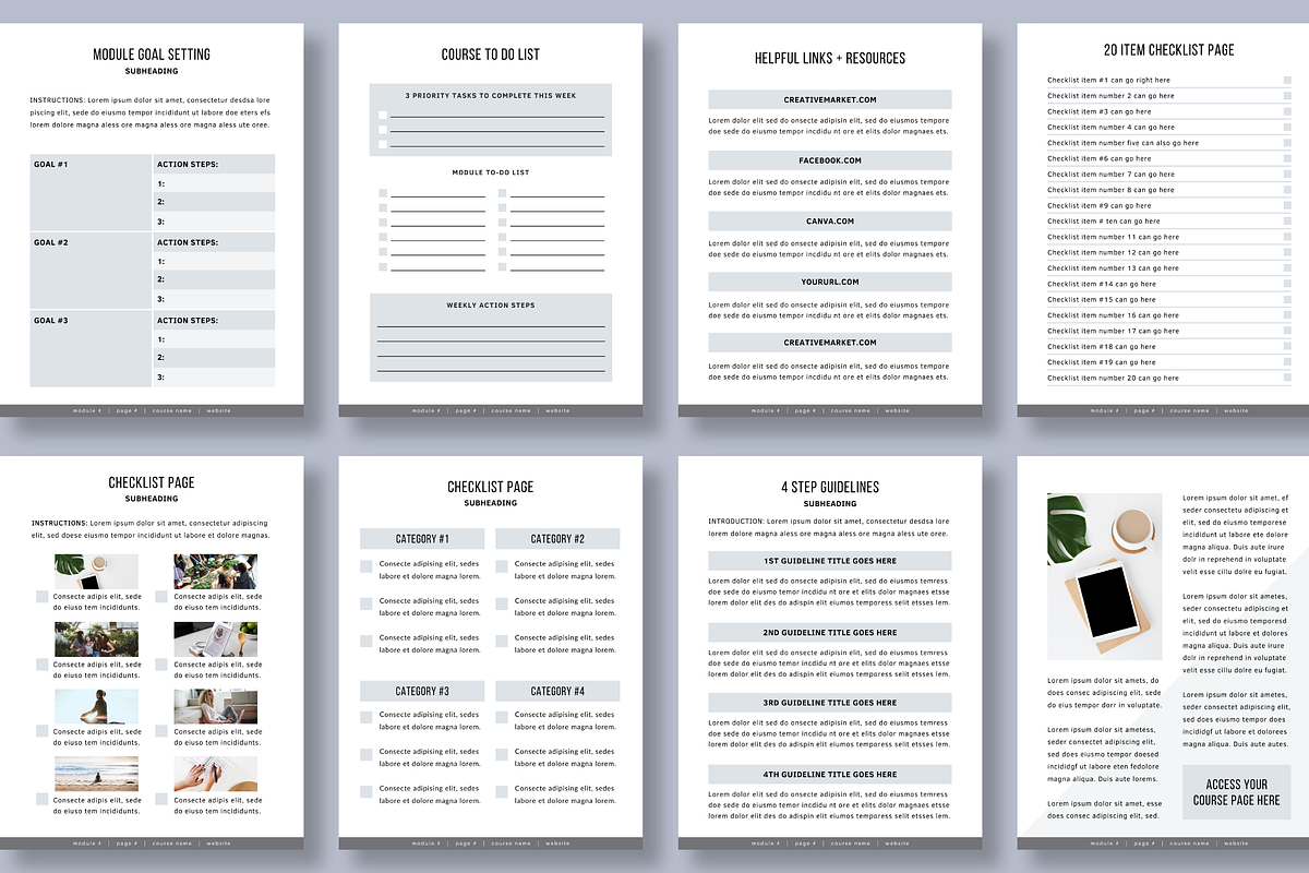 eCourse Resource Bundle, a Design Template by Studio Soluna (Photo 7 of 31)