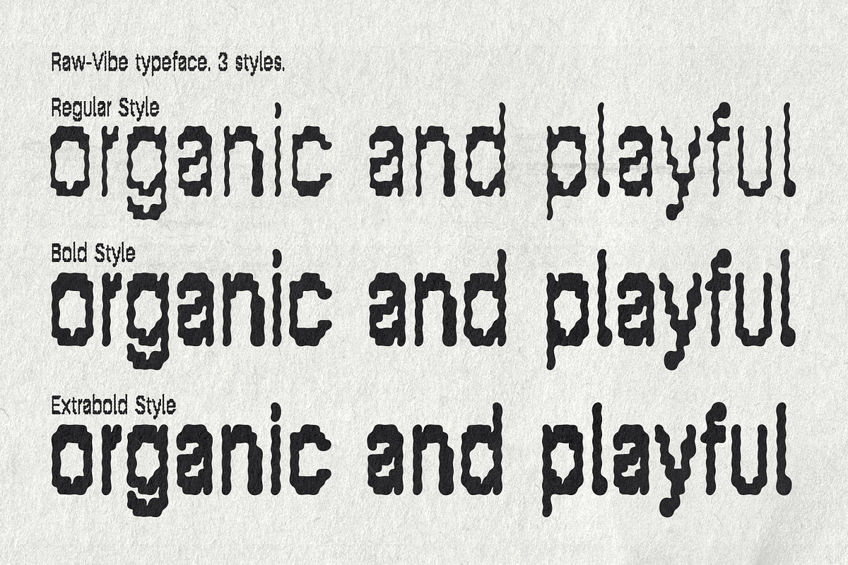 Raw-Vibe – A Bold Display Typeface, a Sans Serif Font by softulka (Photo 3 of 7)