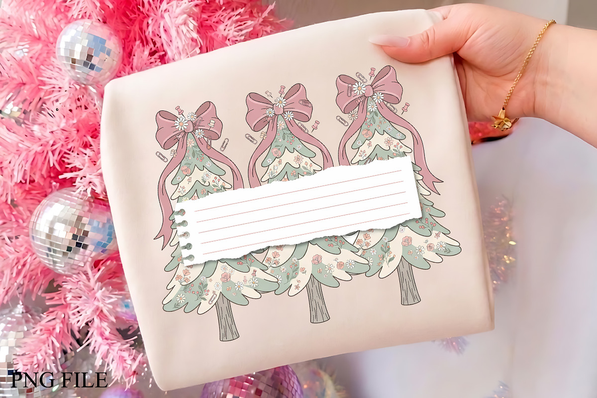 Custom Name Christmas Trees PNG, a Seasonal Illustration by CrexoraLab (Photo 1 of 4)