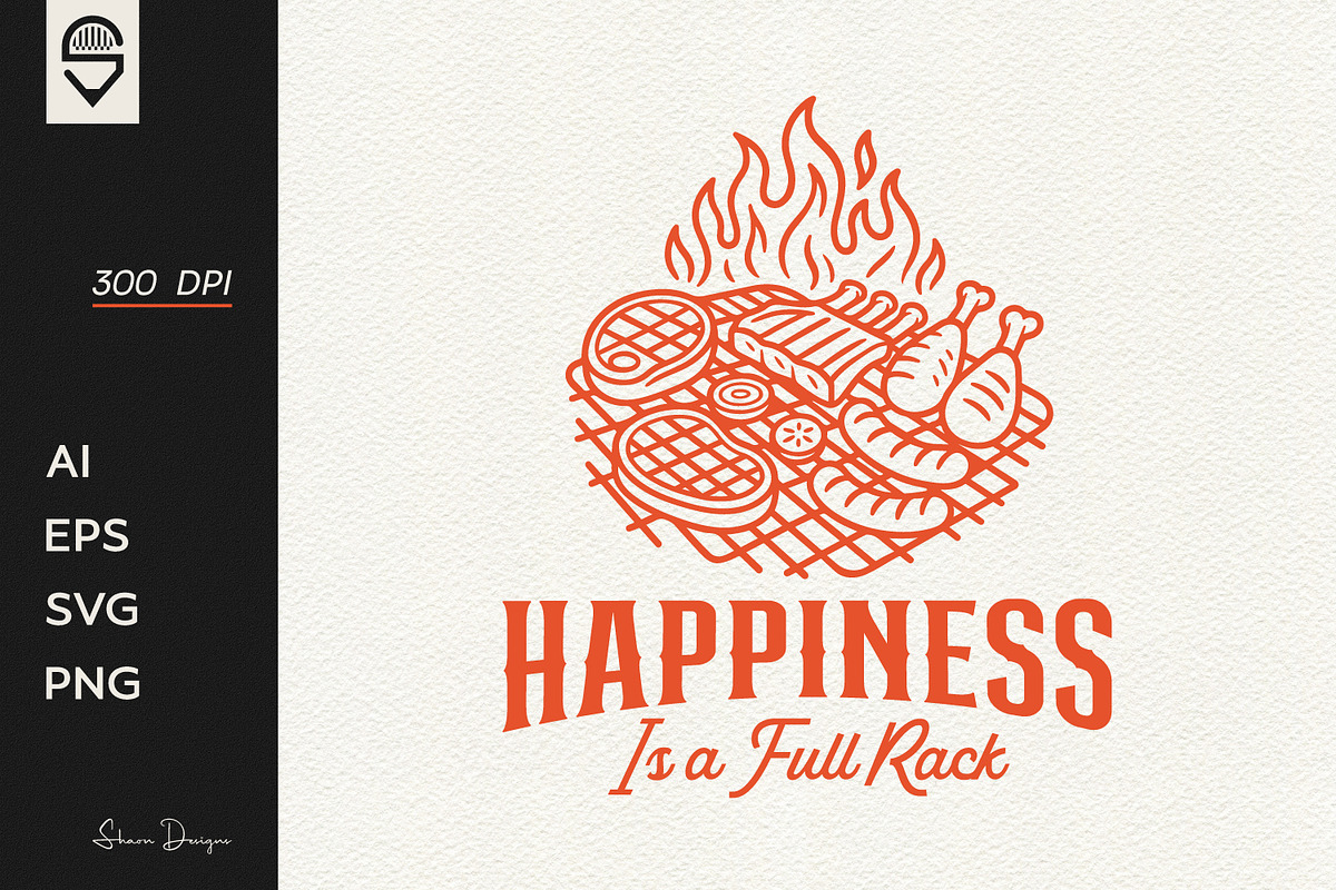 BBQ Grill Meat Lover Design, a Graphic by shaondesigns (Photo 1 of 4)