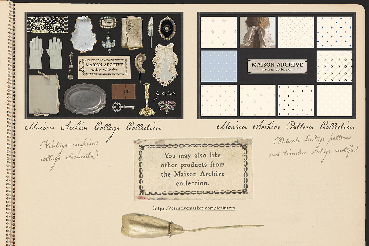 Maison Archive Paper Collection, a Texture Graphic by lerinartstudio (Photo 12 of 12)