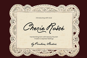 Cherie Rossé Handwritten Font, a Handwritten Font by Pinakiaa Studios