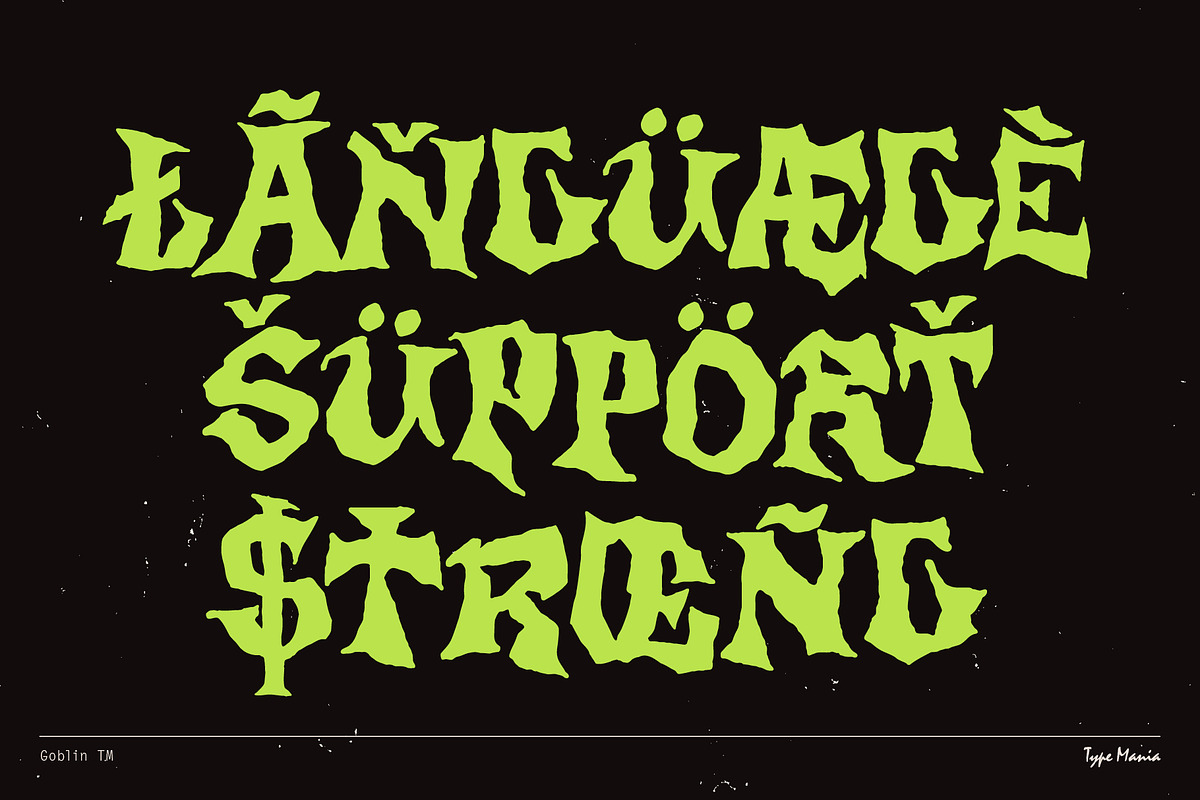 Goblin TM – Wicked Automatic Script, a Blackletter Font by Type Mania (Photo 8 of 9)