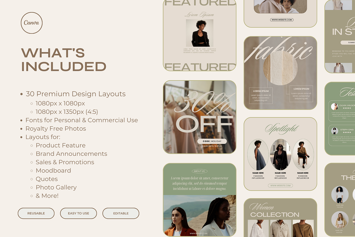Asosa Fashion Social Media Template, a Social Media Template by Artfullyours (Photo 3 of 11)