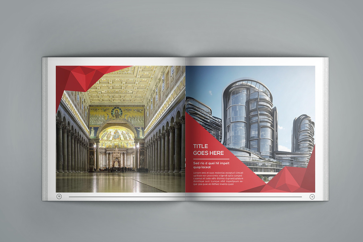 Architecture Square Bifold Brochure, a Brochure Template by retrographix (Photo 4 of 11)