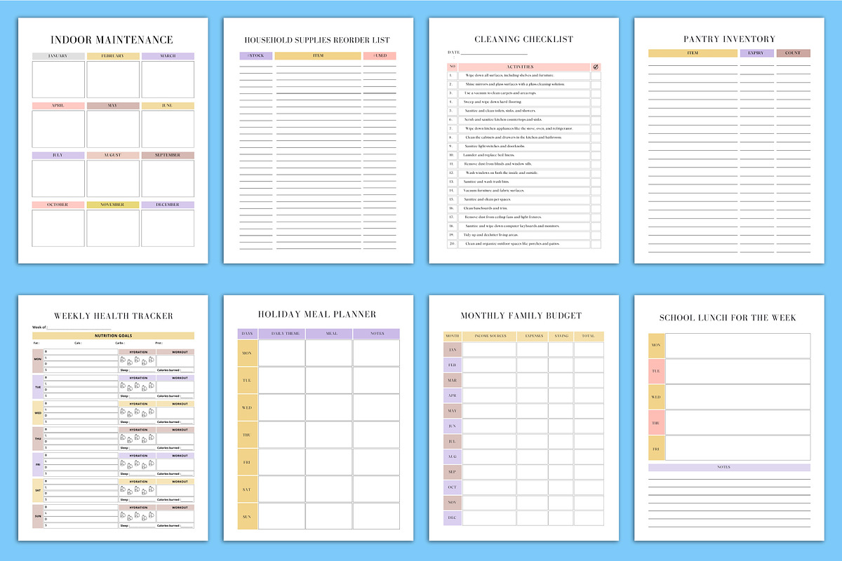 House Management Planner Canva, a Print Template by Designmela01 (Photo 3 of 7)