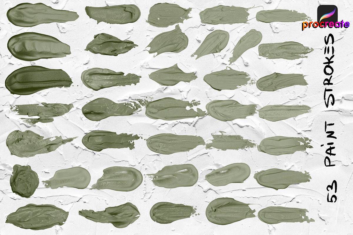 Thick paint Procreate brushes, a Brush Add-On by TheWhiteCatLab (Photo 15 of 21)