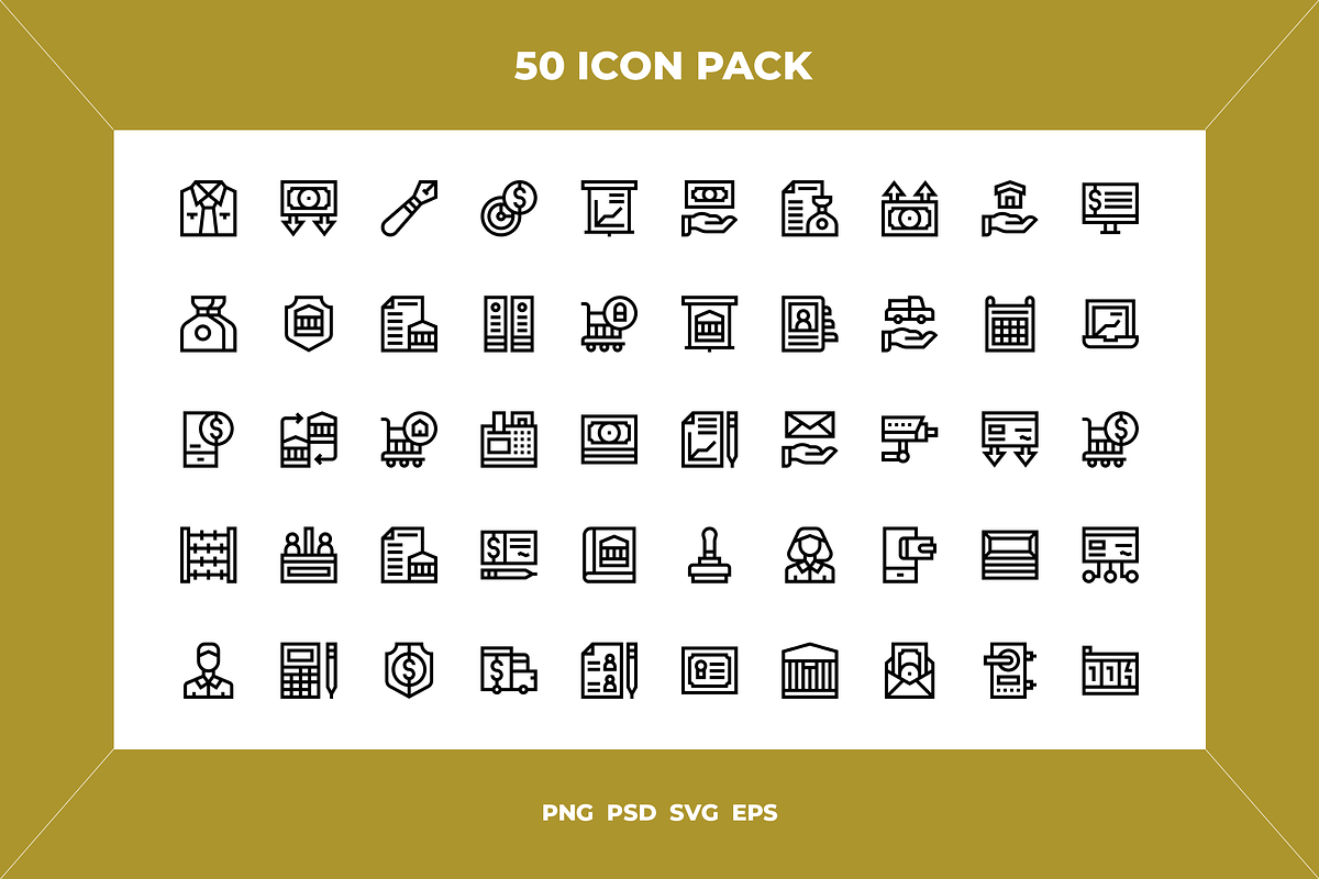 Banking icons, an Outline Icon by Wencory (Photo 1 of 2)