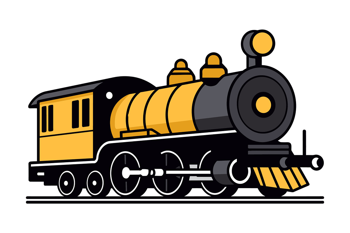 Steam Locomotive Train Vector, a Transportation Illustration by Gfx Expert Team (Photo 3 of 3)