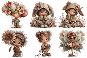 Whimsical Spring Girl Clipart, an Illustration by Daily.Designs (Thumbnail 6 of 8)