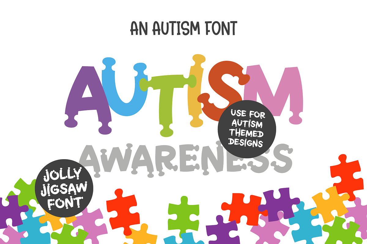 JOLLY JIGSAW | Jigsaw Puzzle Font, a Font by Little Type Factory (Photo 3 of 8)