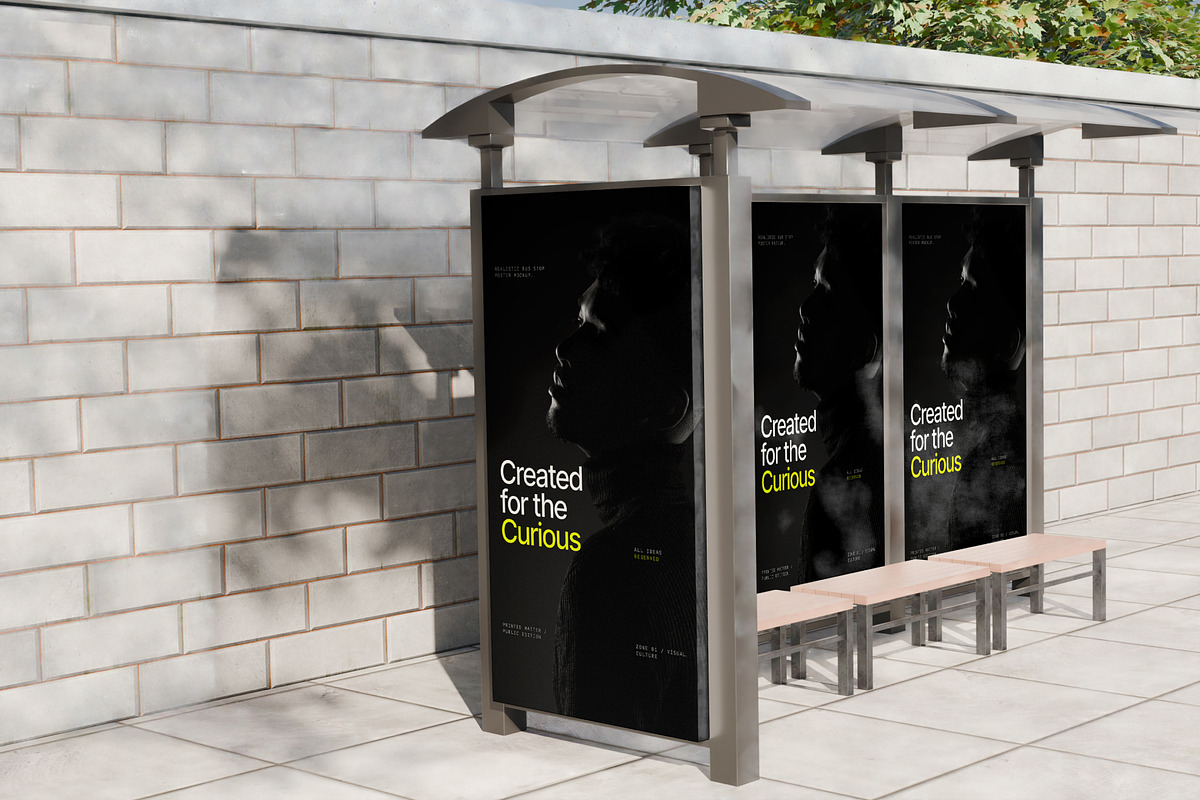 Bus Stop Billboard 2 Mockup, an Advertising Mockup by SLAB! Design (Photo 4 of 7)