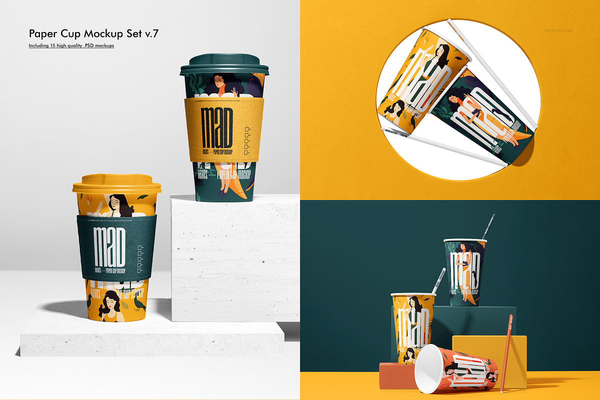 Paper Cup Mockup Bundle, a Cups & Container Mockup by creatsy5 (Photo 24 of 36)