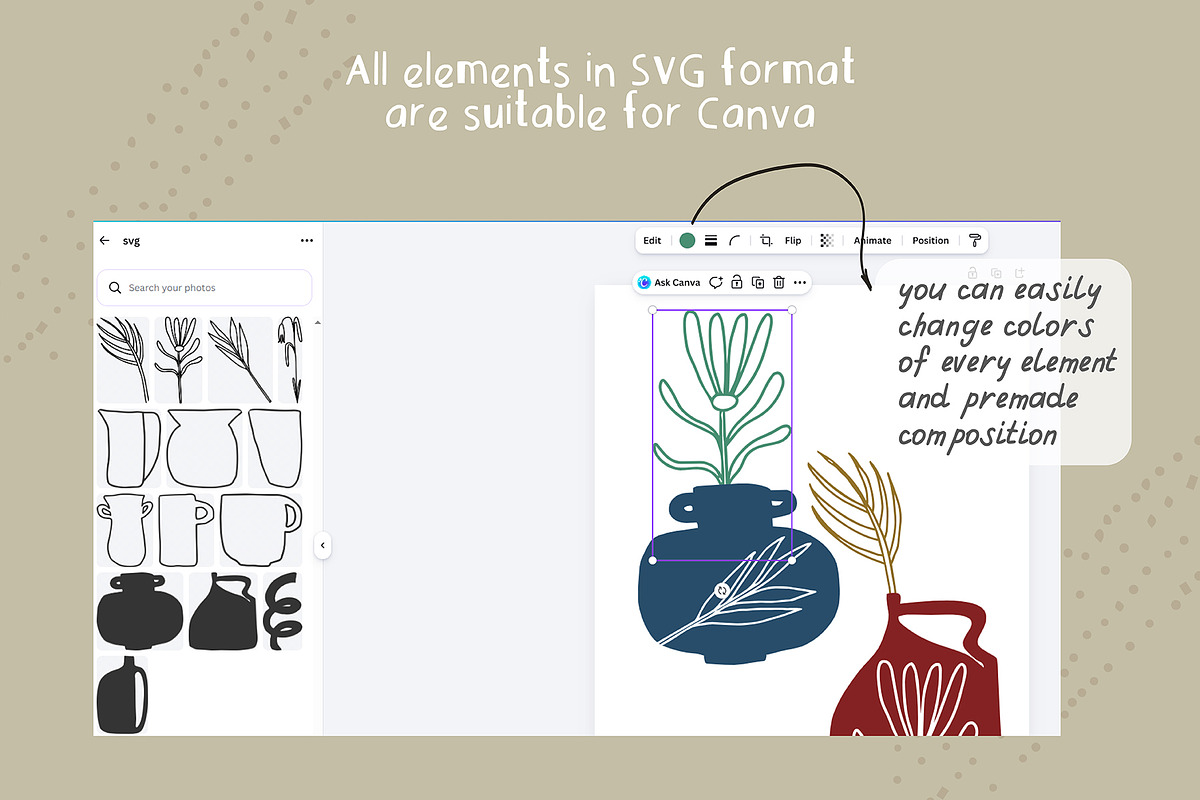 224 POTTERY CLIPART - HAND DRAWN, an Object Illustration by JuDesign (Photo 18 of 25)