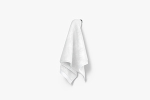 White Towel Hanging On Hook 3D Model