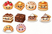 Kawaii Coffee and Bakery Clipart, a Food Illustration by Villa 11 Estudio (Thumbnail 4 of 8)