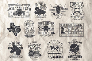 Farmhouse Vintage Badges And Logos