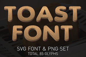 Toast Color Bitmap Font & PNGs