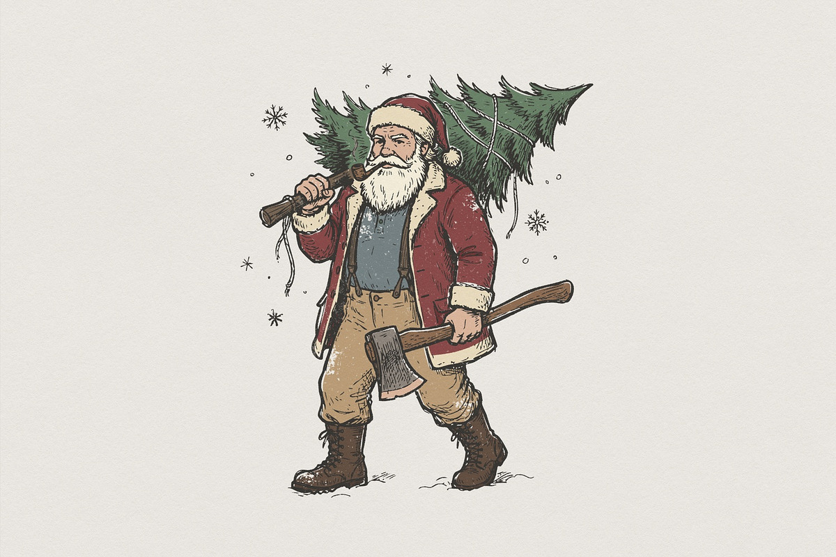 Vintage Santa Claus PNG, Christmas, an Illustration by SharpMarketplace (Photo 1 of 3)