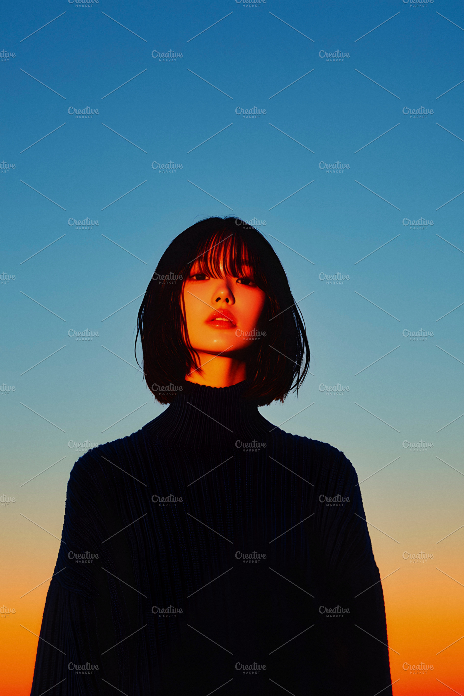 beautiful young asian woman outdoor, generative AI, a Photo by Nito