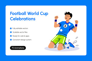 70 Animated Football World Cup, a Sport Illustration by Creative Stall