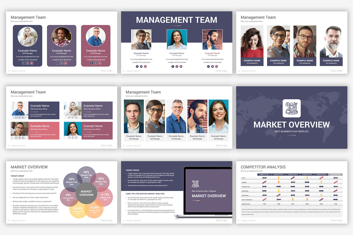 Business Plan PowerPoint Template, a Presentation Template by SlideOne (Photo 9 of 26)