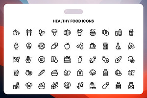 Healthy Food Icons, an Icon by Wencory