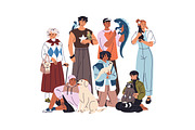 Group of people with cute pets, a Person Illustration by PaperTrident (Thumbnail 2 of 3)