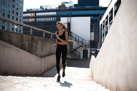 healthy young woman running outdoor, a Sports & Recreation Photo by OPOLJA